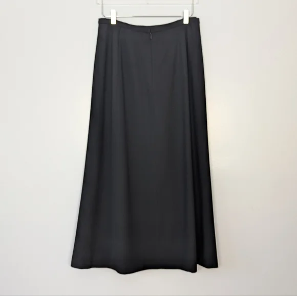 Talbots Vintage Black Wool Midi Shirt Women's 12 - Picture 5 of 8